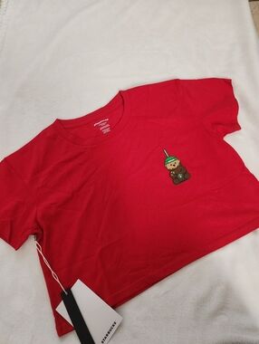 Starbucks Red Tee with Bear Drink Graphic